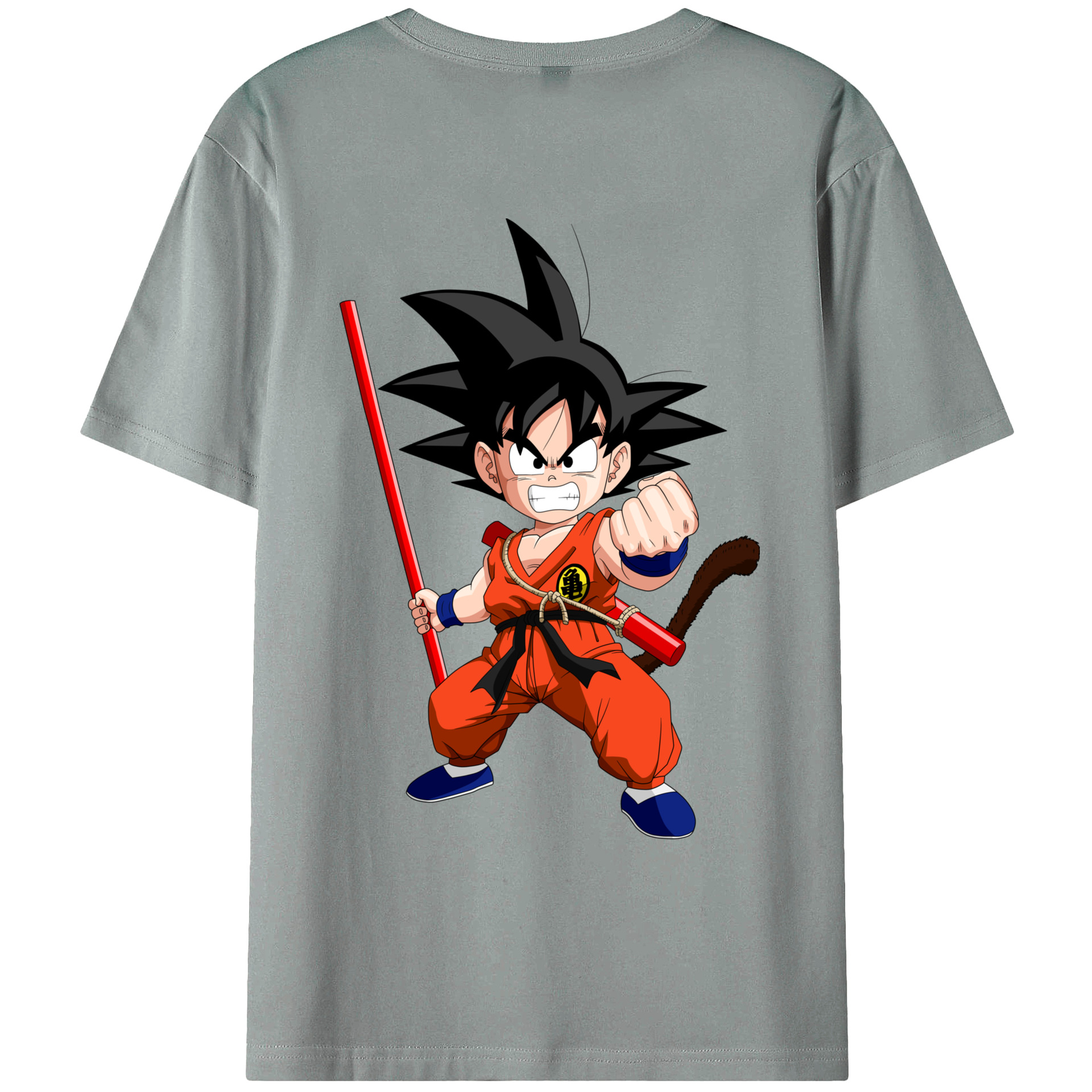 （画像用） ドラゴンボール 孫悟空（そん ごくう）Son Goku カカロット DRAGON BALL Kakarotto 綿100％ メンズ半袖Tシャツ（バックプリント） 通気性